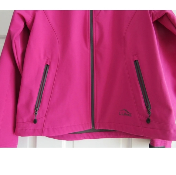 LL Bean Womens Fleece Lined Jacket Hot Pink Zipper Polyester & Spandex Sz S Reg - Picture 9 of 16